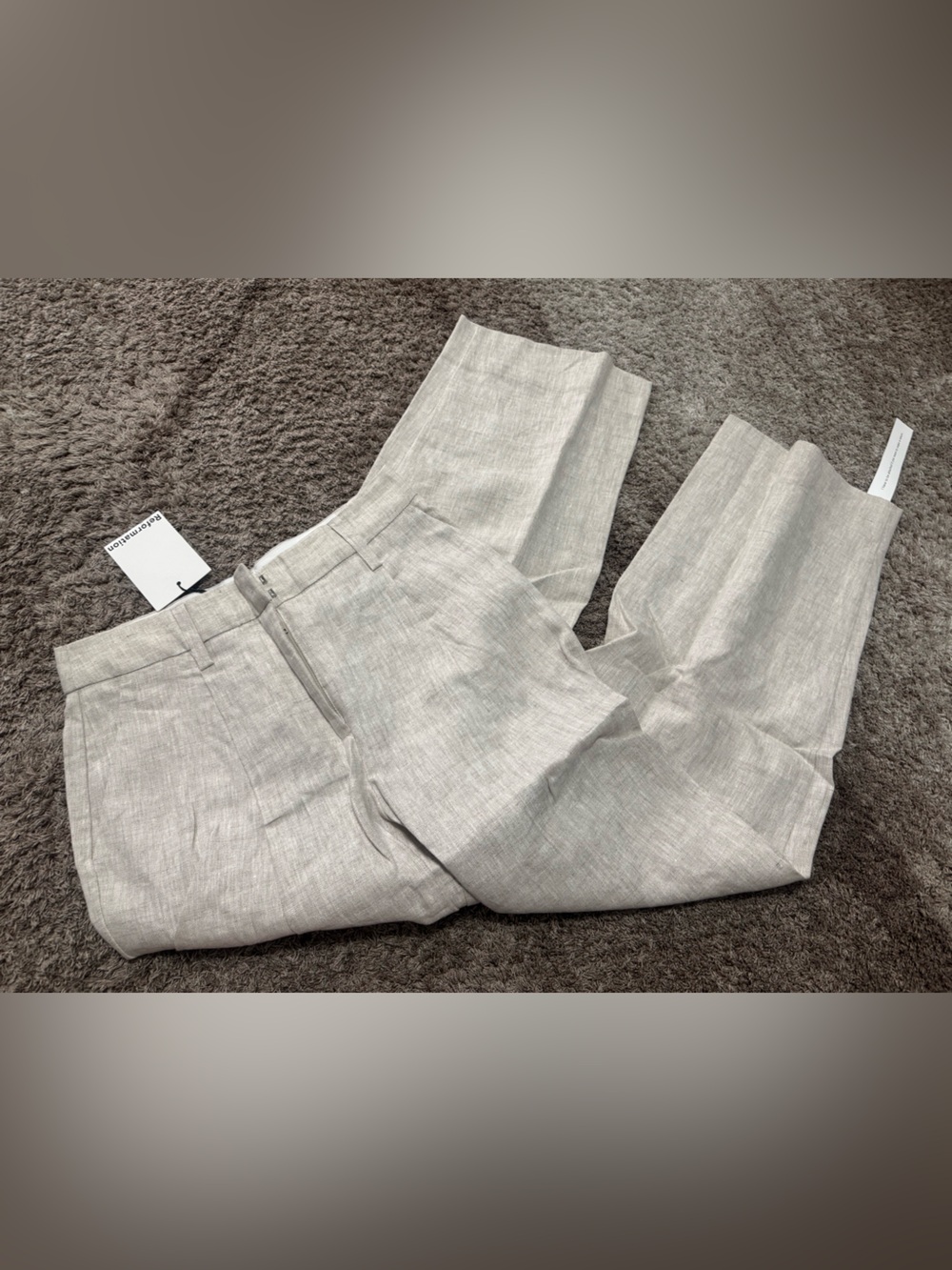 Reformation Gale Linen Mid Rise Pant - Picture 1 of 3